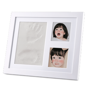 COUPLECOL Imprint Clay Baby Hand and Footprints Kit DIY Keepsake Non-Toxic Paint Photo Frame Lasting Memories Wooden Frame Newborn Nursery Picture Frames For Dogs and Cats