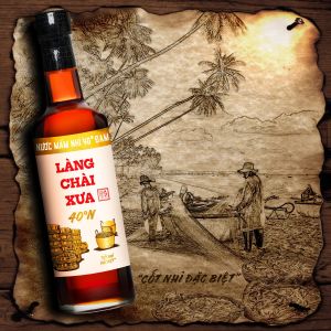 [Tặng Bao LÌXÌ và Nước tương 125ml] Thùng 6 chai nước mắm nhỉ 40 độ đạm Làng Chài Xưa nhãn vàng chai thủy tinh 500ml ủ chượp 2 lần không chất bảo quản rất sánh đặc