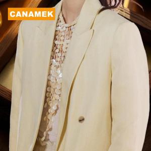 【CANAMEK】 Bead Handmade Woven Shell Tassel Necklace Summer Beach Style Multi-layered Collarbone Chain Womens Fashion Jewelry Accessories