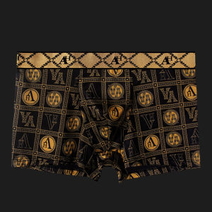 ⏰Flash Sale💸【Gift Box Golden Knights】礼盒装黄金骑士冰丝内裤High-End Mens Ice Silk Underwear Summer Thin Boxer Briefs Roman Luxury Mens Underwear Gift Box Cooling Boxer Shorts Moisture Wicking Embroidered Mens Boxer Briefs