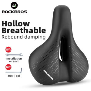 ROCKBROS Ergonomic Bike Saddle Hollow Breathable Design Comfort Shock Absorbing Bicycle Seat