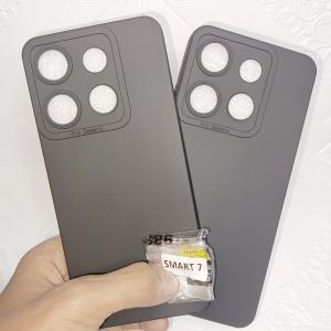 INFINIX SMART 7 Case softcase black 3D silikon karet hitam macaron liquid softcase casing cover