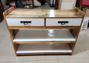 WOODEN SHOE RACK with 2 DRAWER