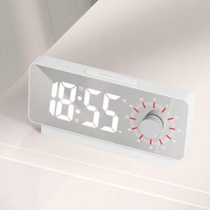 Đồng hồ led để bàn báo thức tráng gương kiêm đồng hồ đếm ngược pomodoro quản lý thời gian học tập làm việc tập trung