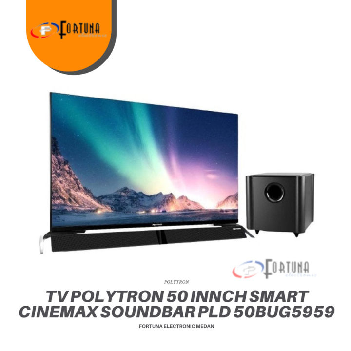TV POLYTRON 50 INCH GOOGLE TV CINEMAX SOUNDBAR 4K PLD 50BUG5959 - Main Image
