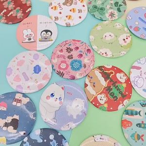 30 Pcs Cartoon Flower Cosmetic Mirror / Sweet Women Makeup PocketPortable /Nice Party Christmas Gift2026