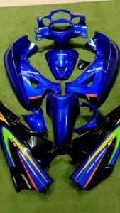 ชุดสีเวฟ125Sหัวเถิกกุญแจกลม สีน้ำเงินท้ายดำ(13ชิ้น)แถมฟรีน้อตพอช