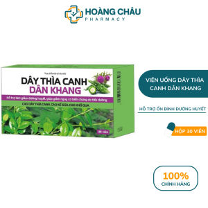 Viên Dây Thìa Canh Dân Khang - Hỗ Trợ Hạ Đường Huyết Ngăn Ngừa Biến Chứng Tiểu Đường Hộp 30 Viên