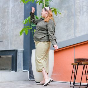 Siselyo x Puwputt Firdah Tops Shirt – Blouse Plisket Big Size – Atasan Wanita Baju Oversize – Blouse Korean Jumbo – Atasan Muslimah