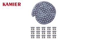 KAMIER T8F Drive Chain 134 Links Heavy Duty for 49cc 50cc 2-Stroke GB Syx Moto Holeshot Metotec Xtreme X-pro SSR Coolster Kids Pit Dirt Bike 43cc 47ccATV Quad Super Pocket Rocket Bike Moto Parts