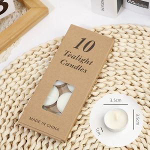 European striped candle White cylindrical scented candle Wedding table and festival decoration