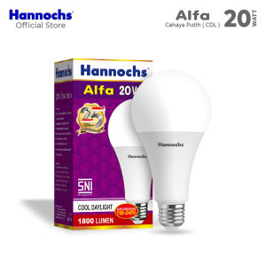Hannochs Lampu Bohlam LED Alfa 3-5-7-9-12-15-20-25-30-40-50 Watt Lampu Rumah Super Terang Cool Daylight Putih