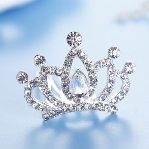 COPOTIYA Dễ thương Mini Khăn choàng đầu công chúa Kẹp tóc Kẹp tóc Lược cài tóc vương miện Tiara Hoa Trang sức tóc Crystal Rhinestone