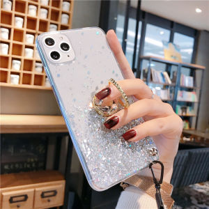 GFAITH!For OPPO Reno6 Z 5G A16 A54 A74 Reno 6 Pro 5G 4G Casing Bling Glitter Luxury Rhinestone Ring Holder TPU Soft Casing Hariball With Hand Strap Star Space Cover []