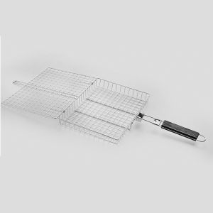 PANE5 Non Stick BBQ Grill Basket Multi-Functional Folding Handle Grill Basket Grill Accessories Carbon Steel Grill Mesh Outdoor Grill