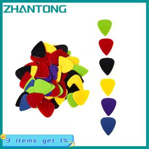 ZHANTONG 10ชิ้นอลิซปิ๊กกีตาร์ไนลอนสีดำกันลื่นสำหรับอุปกรณ์กีตาร์อูคูเลเล่ไฟฟ้าอะคูสติก