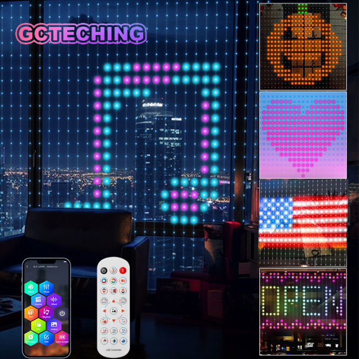 【XYM'S Mall】 LED Smart Curtain Lights with Bluetooth App RGB Fairy ...