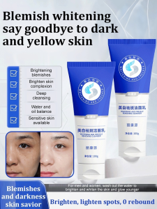 Uniform and bright cleanser Facial cleanser Easy to carry Cleaning Nonirritating Spot and Darkening Shine Cleanser Whitening Brightening Cleanser soft and moist Men and women