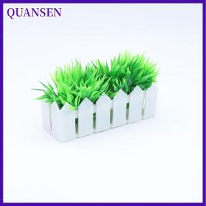 QUANSEN บ้านตุ๊กตา1 12หญ้าจำลองรั้วพืชสีเขียวบ้านตุ๊กตาของตกแต่งสวนขนาดเล็กอุปกรณ์ตกแต่งบ้านตุ๊กตา