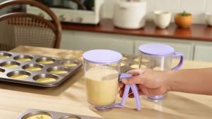 Pancake Batter Dispenser Bottle 900ML Pancake Maker Baking Tool for Cupcakes Crepes Waffles Muffins Funnel Cake Griddle Breakfast Accessory (1)