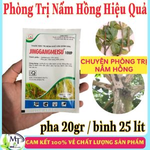 [50 gói tặng 10] Phòng Trừ Nấm Hồng JINGGANGMEISU 10WP NICOTEX – 20gr - Phòng Trừ Bệnh Khô Vằn Và Bệnh Nấm Hồng Cho Cây Cao Su - Hoa Mai