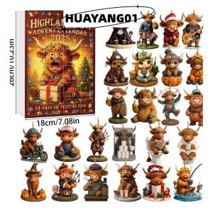 HUAYANG01 [2023 new HOT FASHION] lazlook 24วันปฏิทินการถือกำเนิด capybara น่ารักเครื่องประดับคริสต์มาส capybara เครื่องประดับคริสต์มาสนับถอยหลังปฏิทินต้นคริสต์มาสจี้ของขวัญที่น่าประหลาดใจ