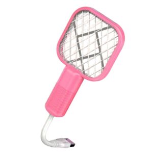 OOC USB Rechargeable Electric Mosquito Killer 2 in 1 Foldable Mosquito Racket Insect Killer Handheld Portable Fly Swatter Trap Household