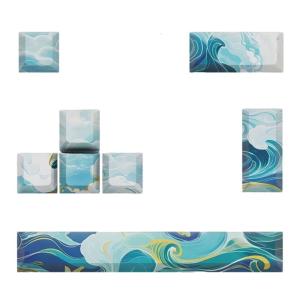 8Pcs DIY Personalizeds Keycaps 5Side Dyes-SUB 6.25u Space Bar Original Profile for Gaming Mechanical Keyboards