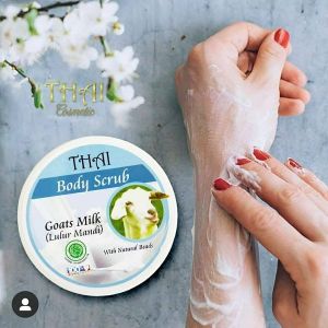 Lulur Pemutih Badan THAI Goats Milk Lulur Pengangkat Sel Kulit Mati 200 gr - Lulur Mandi Pemutih Badan Alami
