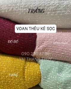 VOAN THÊU KẺ SOC - DÒNG VẢI CAO CẤP - 1 MÉT X 1M5