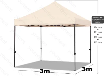 3x3m/3X4.5m Foldable Outdoor Tents Retractable waterproof Automatic Tent with Side Cover Car garage with Stand Camping Canopy Rainproof Shed