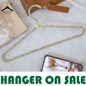 ไม้แขวนเสื้อ ไม้แขวนเสื้อเชือกหวาย ไม้แขวนลายหวาย ดัดงอได้ 12 ไม้