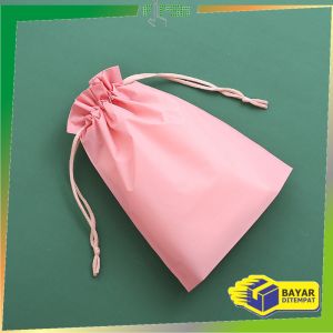FH-C963 Pouch Bag Warna Pastel Tas Serut Serbaguna Travel Pouch Anti Air / Packaging Makeup Kantong