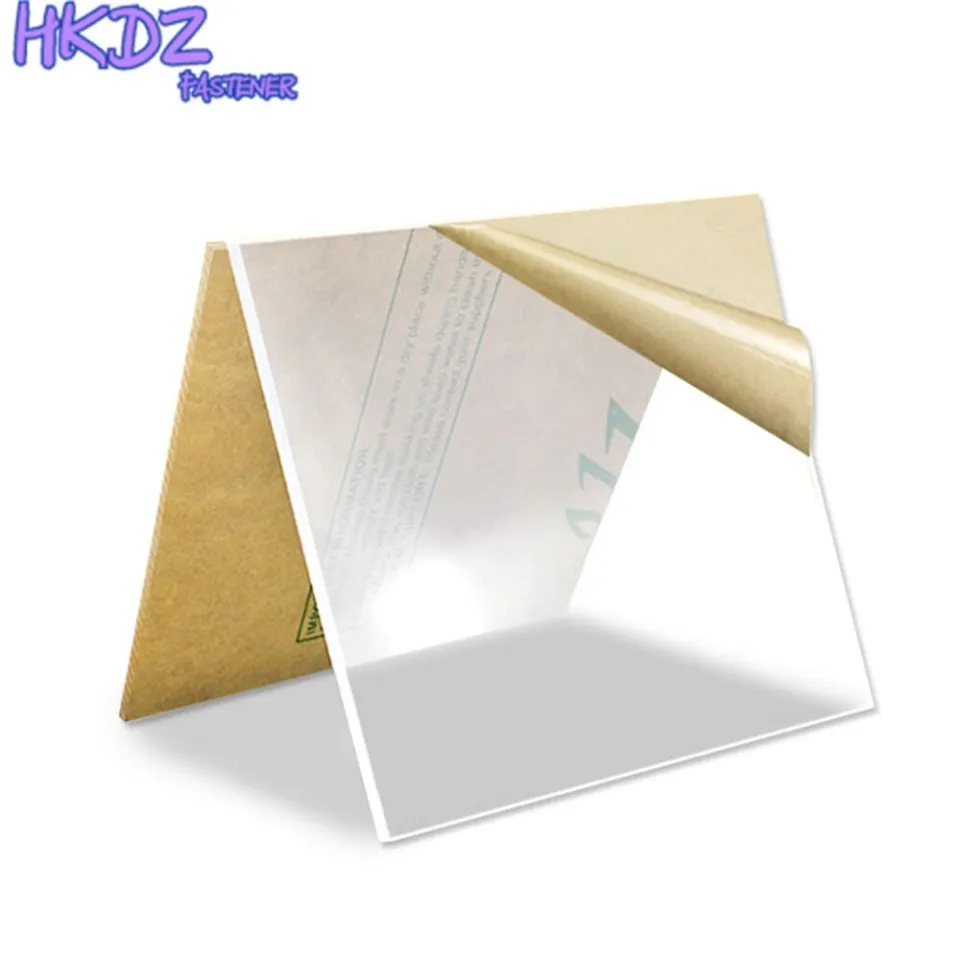 Clear Polymethyl Methacrylate Plastic Sheet with Film 80x80 100x200 200x300  mm