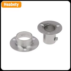 【2-3 days delivery】 Stainless Steel Flange Seat For Wardrobe Curtain Cloth Rod Seat Round Tube Seats Bracket Household Furniture Hardware Towel Tube Holder