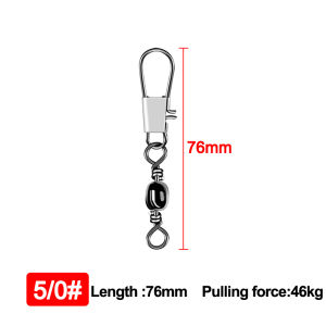 Byshow 50PCS Essential Fishing Pins Fishing Line Connector Pin Set with Hanging Snap Swivels and Solid Rings  - Interlock Buckle Tackle for Easy Tackle Change Perfect for Any Fishing Enthusiast snap swivel fishing