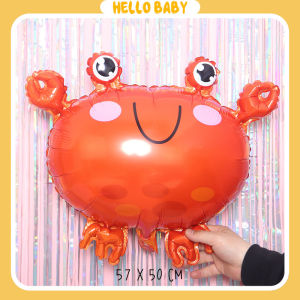 Bóng hình cá biển chibi - sinh vật biển - cua - bạch tuộc - cá ngựa - sao biển trang trí sinh nhật