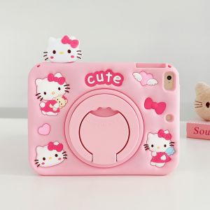 【Hot】Portable 360 Rotating Holder 3D Kitty Pen Slot Silicone+PC Tablet Protective Case For Samsung Tab T290/295(8inch) A7 Lite(8.7inch) A8(10.5inch) A9(8.7inch) A9+(11inch) Series