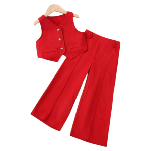 ASHLEYNew Hot Trend Best Seller Vneck Chaleco Vest and Pants Terno Set   - ages from 4 to 12 ages - classy and elegant - timeless classic  - timeless piece - casual office or party - classic piece - super kapal ng tela - hindi kayo magsisi Our aim is to