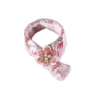 QEFEE Warm Pet Scarf Chinese Style Cartoon Dog Cat Scarf Fashion Cute Pet Hair Band for Small Medium Cats and Dogs