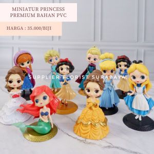 [PREMIUM BAHAN PVC] MINIATUR DISNEY PRINCESS PREMIUM HIASAN KUE TART CAKE TOPPER DEKORASI KUE ULANG TAHUN ACTION FIGURE DISNEY SERIES ANAK FIGUR PRINCESS ARIEL ELSA ANNA BELLE SNOWWHITE