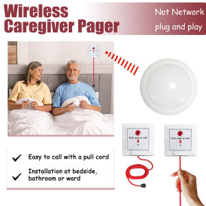 Disabled Alarm Toilet Emergency Alarm for Elderly Nurse calling bell system wireless hospital call patient pager calling button pull cord for elderly Elderly/Patient/Disabled/Nursing