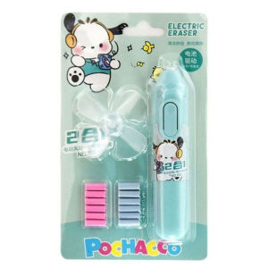 Capybara Electric Eraser Fan 2 In 1 Student Pencil Study Stationery Gift 可爱卡皮巴拉电动橡皮擦功能带风扇二合一橡皮学生铅笔擦学习文具 E031C