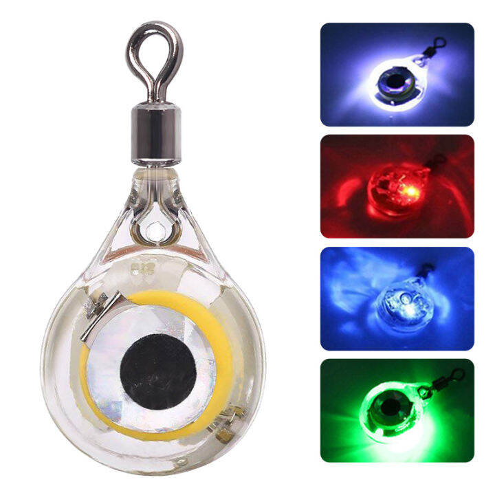 1/10PCS Fishing Lure Trap Light LED Deep Drop Underwater Eye Shape ...