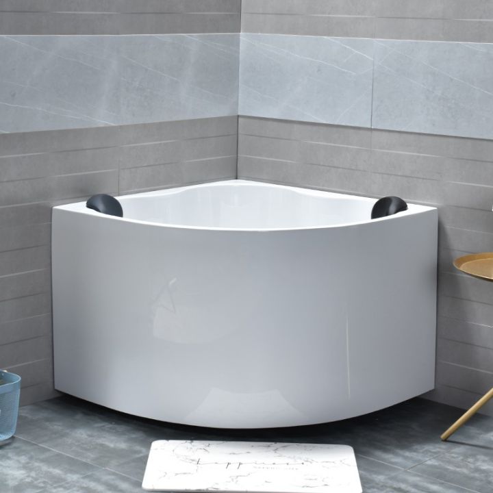 Aigino Acrylic Deep Bubble Small Apartment Bathtub Home Bathroom 