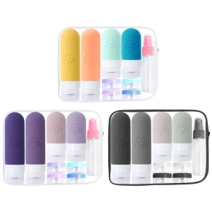Travel Bottles for ToiletriesTravel Size Container with Label Leak Proof Silicone Squeezable Containers for Toiletries