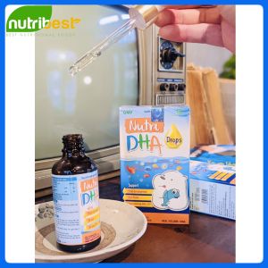 Nutri DHA Drop 50ml – DHA hương chanh nhỏ giọt - DHA EPA tỉ lệ vàng giúp phát triển não bộ tăng cường tập trung trí não