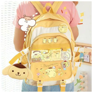 C & K ⚡จัดส่งฟรี สินค้าพร้อมส่ง⚡กระเป๋านรมัธยม กระเป๋านักเรียนหญิง nylon สินค้ามาใหม่ สินค้ามาใหม่ แฟชั่น ลายพิมพ์Sanrios Kuromiกระเป๋าเป้