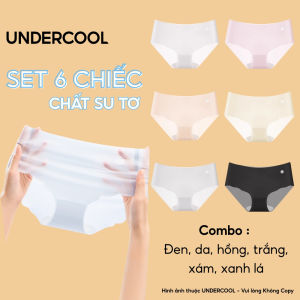 Set 6 Quần Lót Nữ Su Tơ làm mát UNDERCOOL tàng hình Su Thạch Sóng Băng Lụa Siêu Tàng Hình Kháng Khuẩn QL59