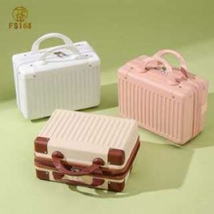 FS168 14 inch Koper Mini Beauty Case tas make up koper Kosmetik Premium Kosmetik Box A3001
